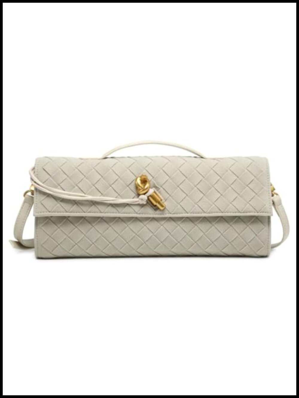 Faux Suede Woven Evening Clutch Crossbody Shoulder Hobo Handbag